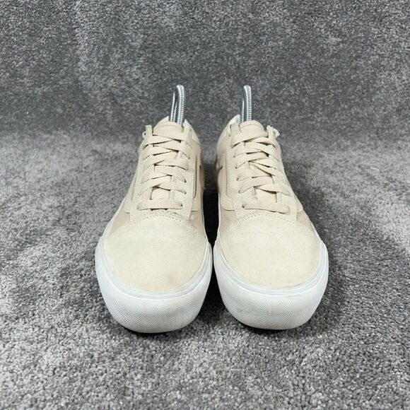 VANS Old Skool Women’s Size 7 Tan Suede Canvas Casual Lace Up Shoes Used - Picture 3 of 11